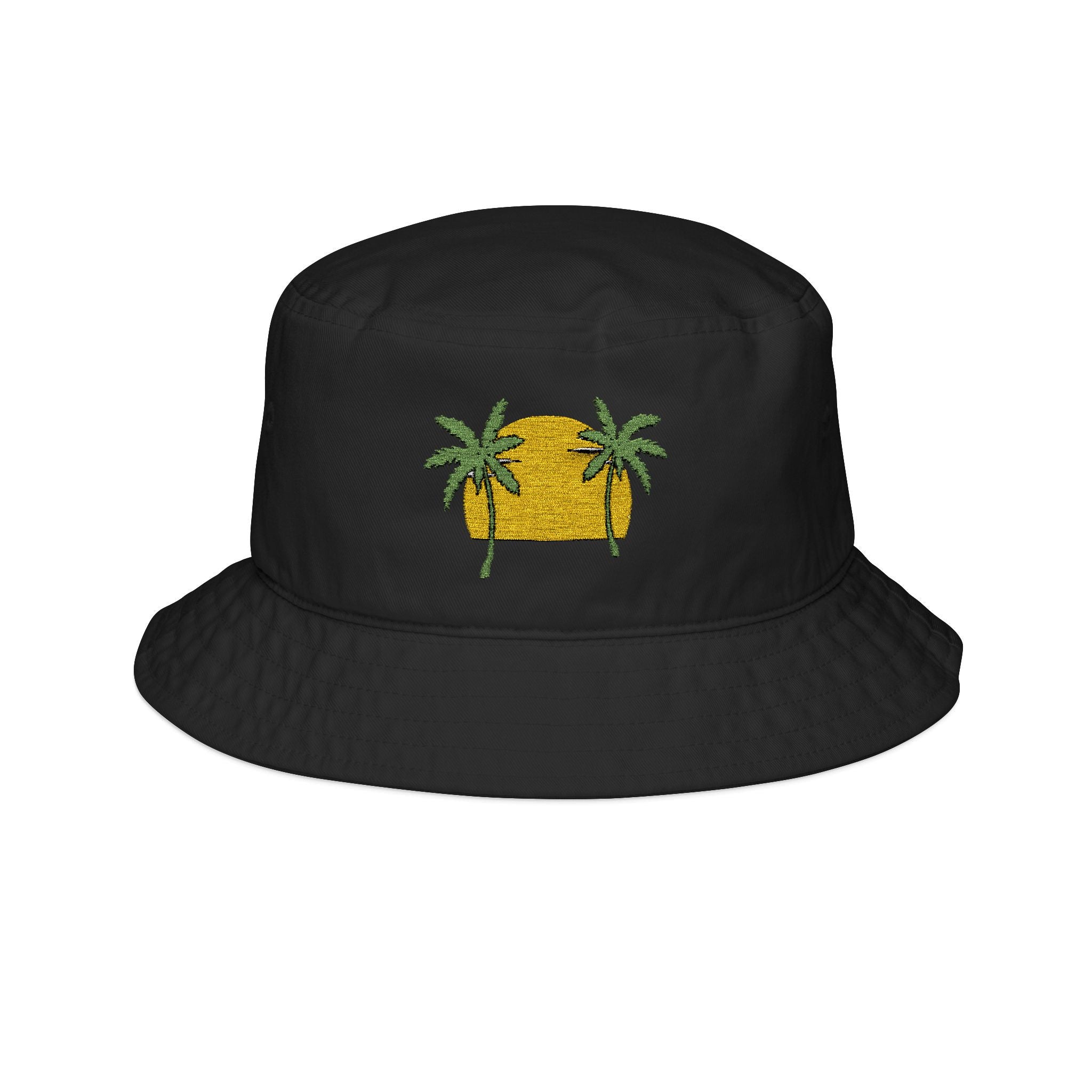 Tropical Embroidered Bucket Hat