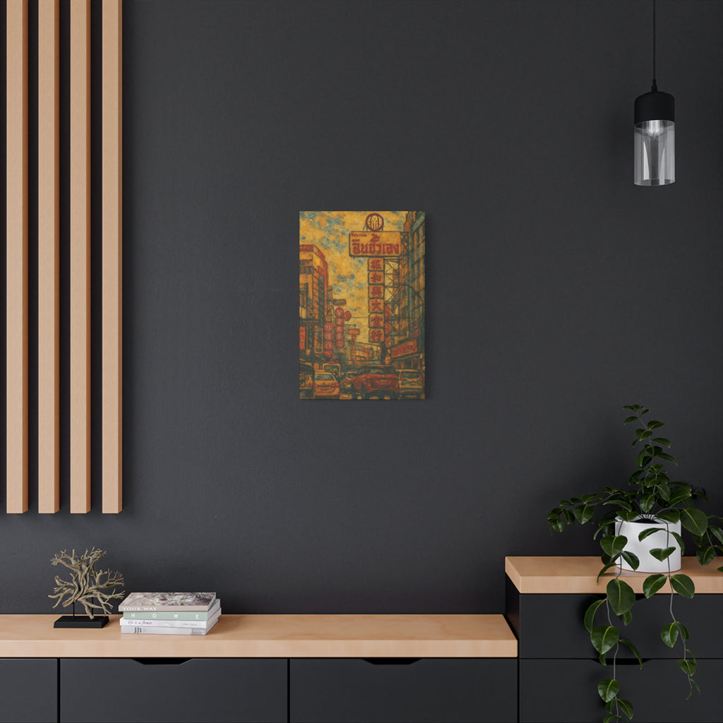 Bangkok Chinatown Canvas Art