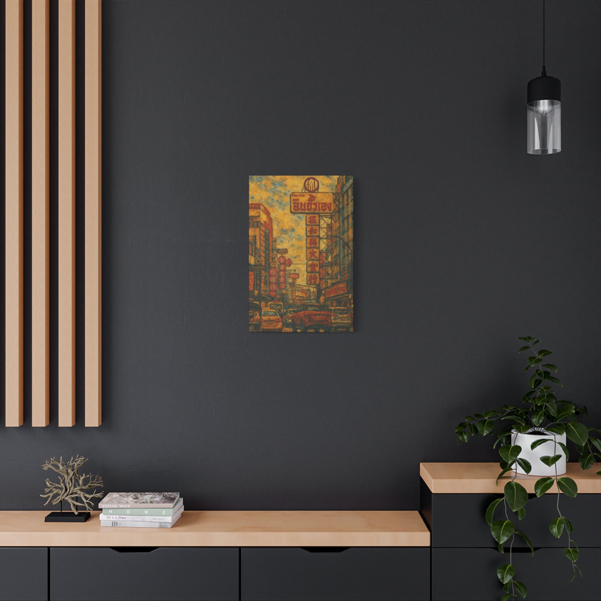 Bangkok Chinatown Canvas Art
