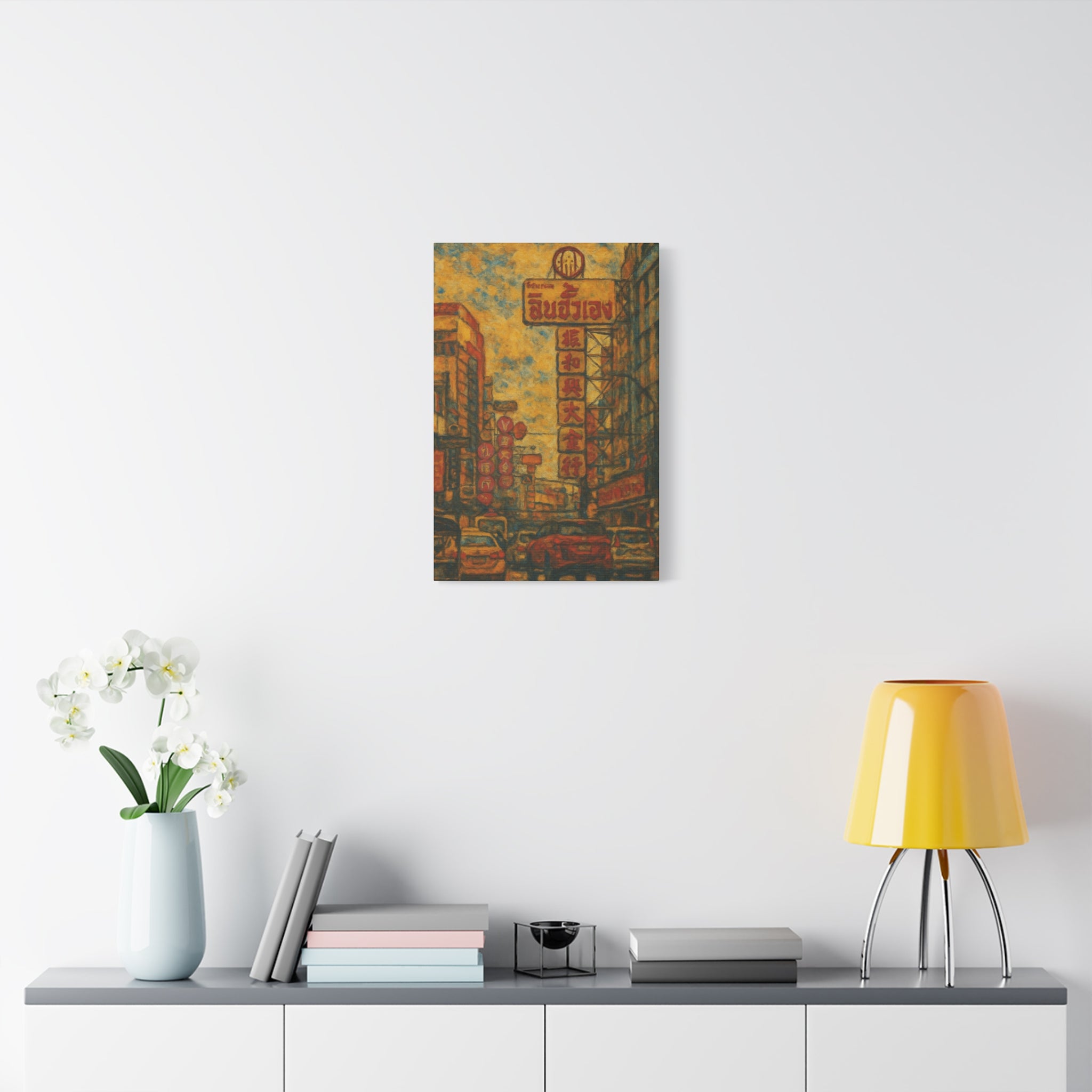 Bangkok Chinatown Canvas Art
