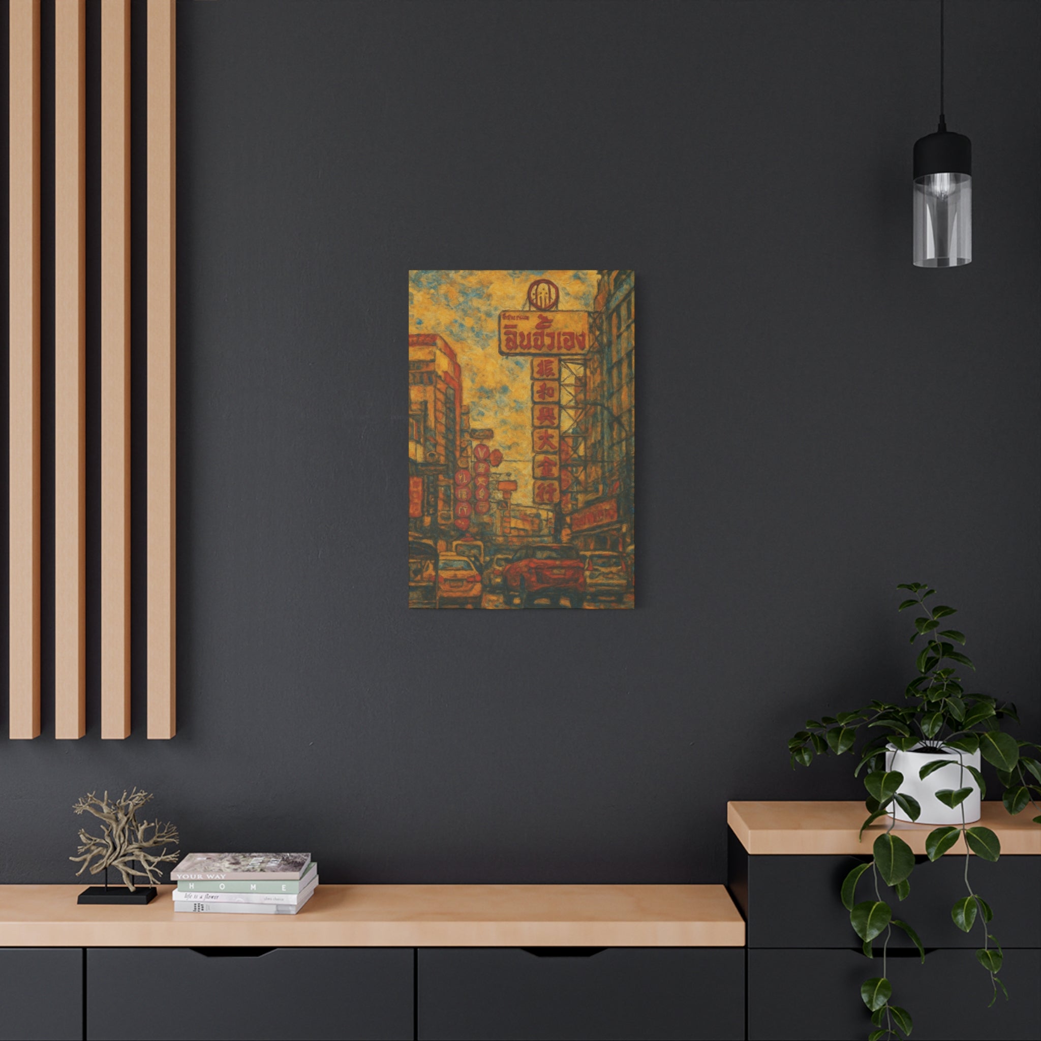 Bangkok Chinatown Canvas Art