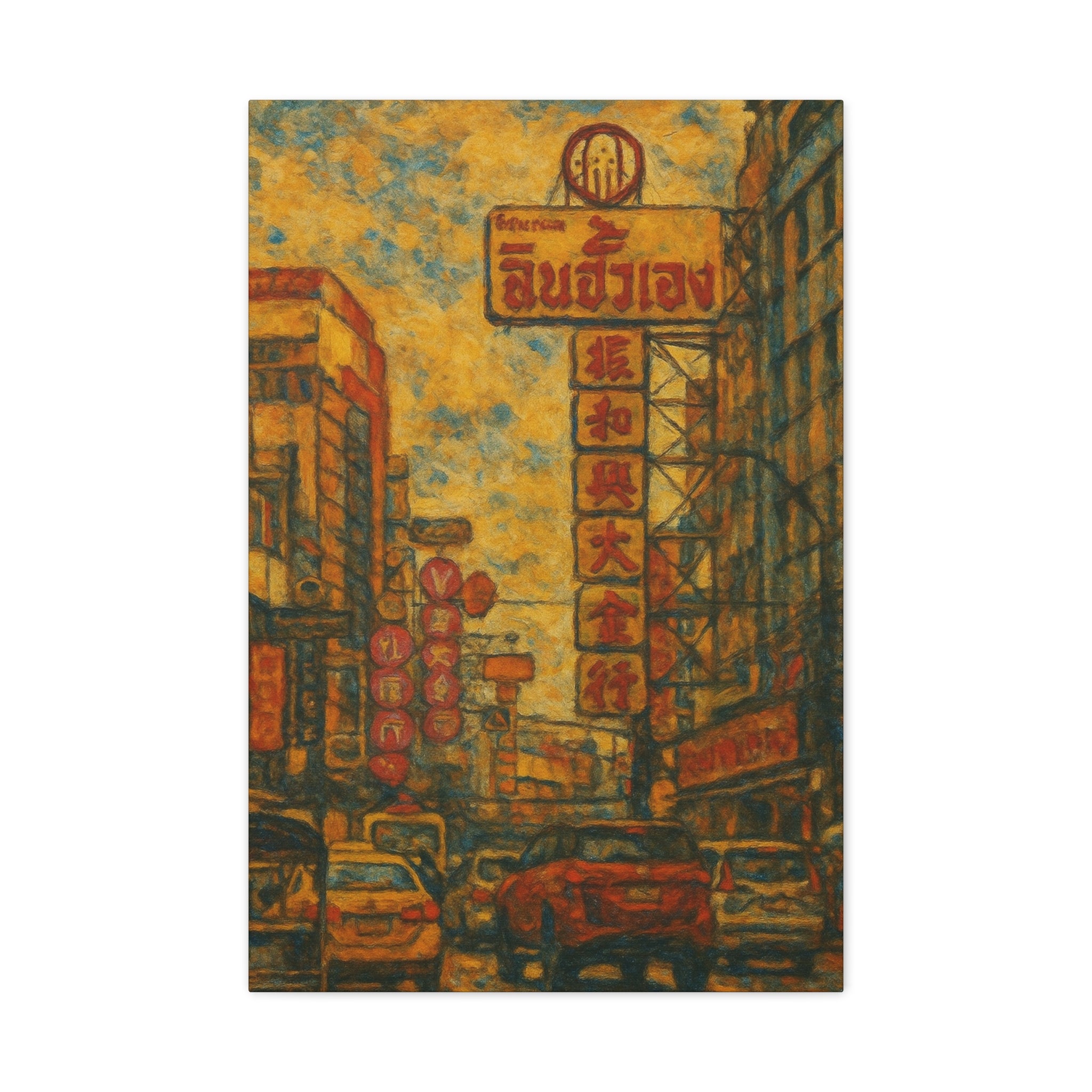 Bangkok Chinatown Canvas Art