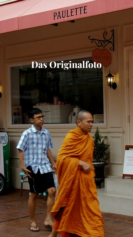 Monk in Bangkok Canvas Art
