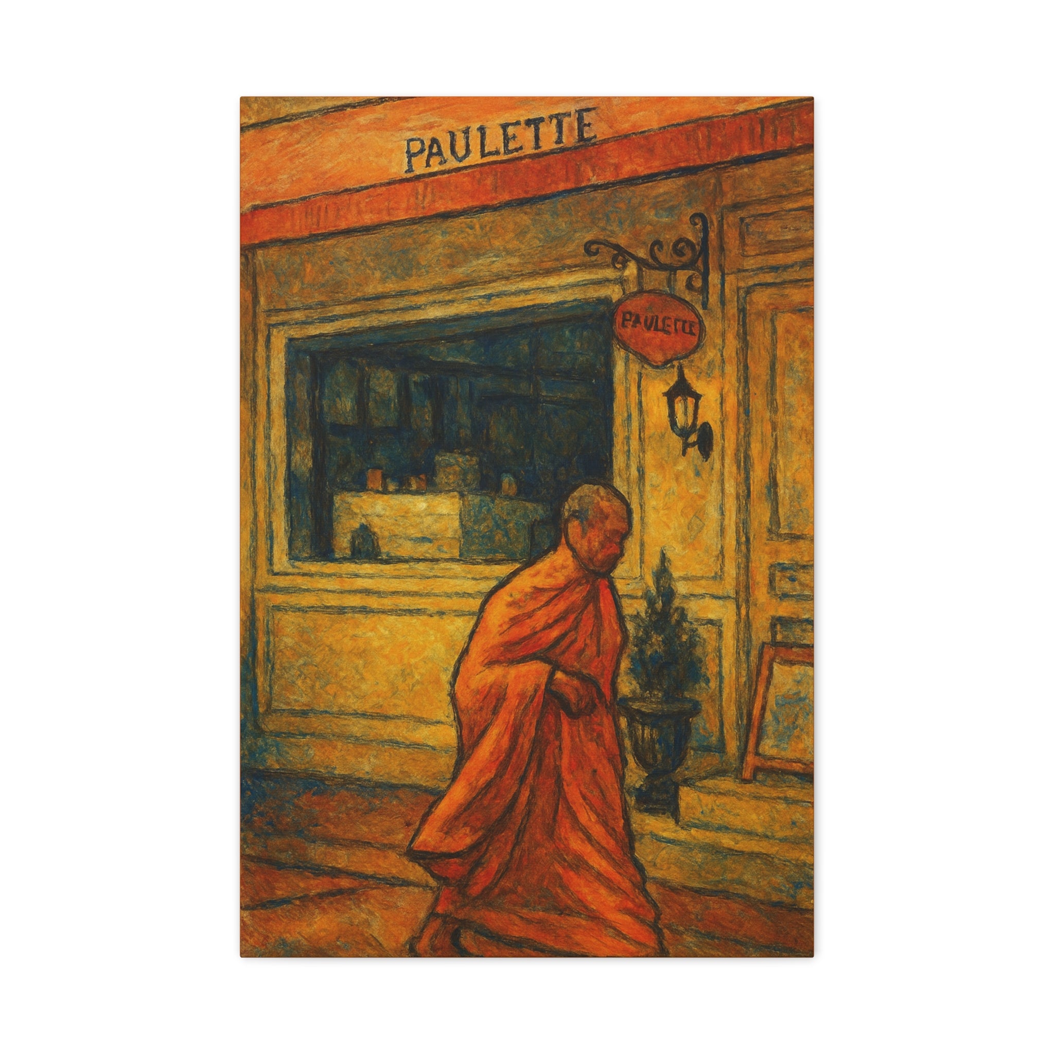 Monk in Bangkok Canvas Art