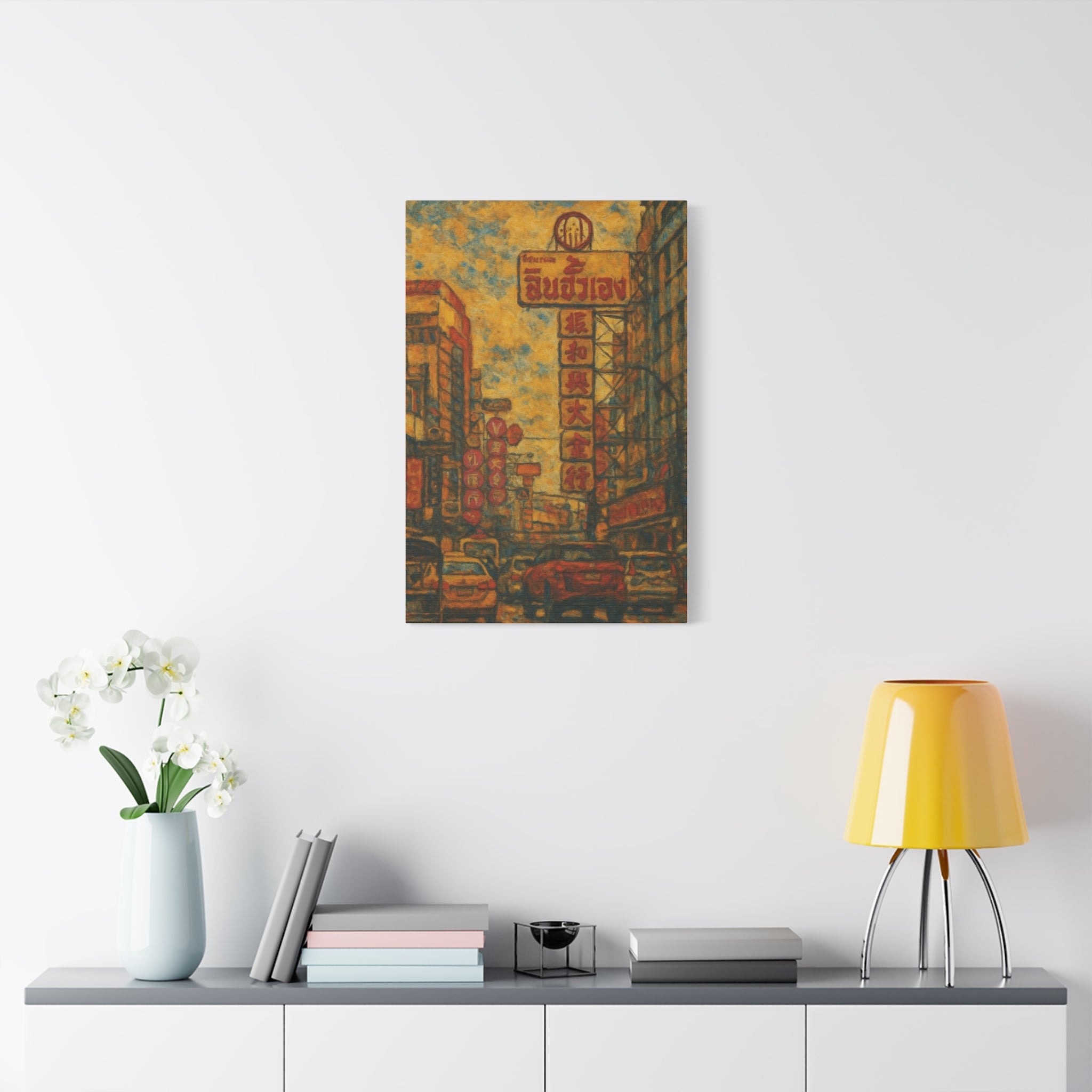 Bangkok Chinatown Canvas Art