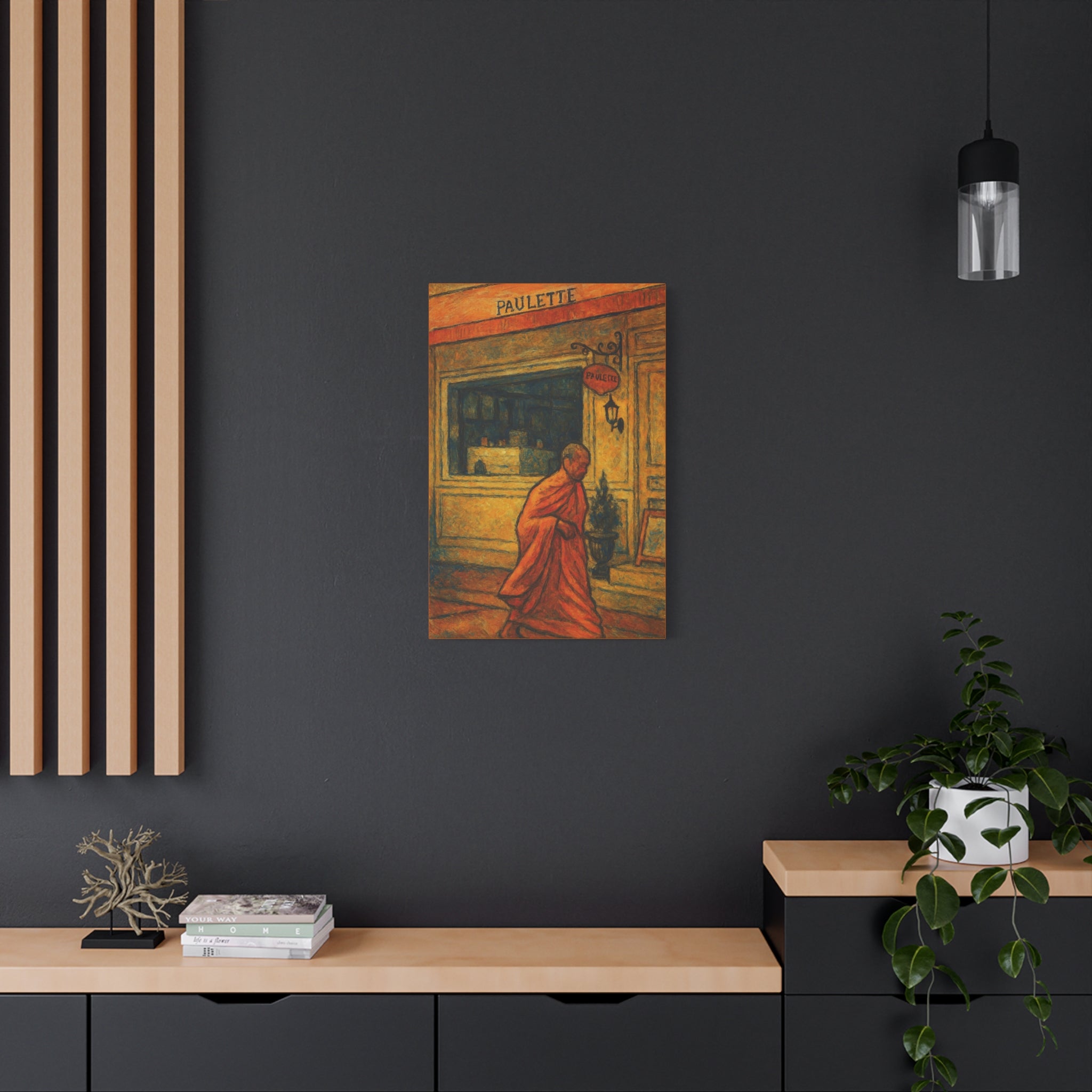 Monk in Bangkok Canvas Art