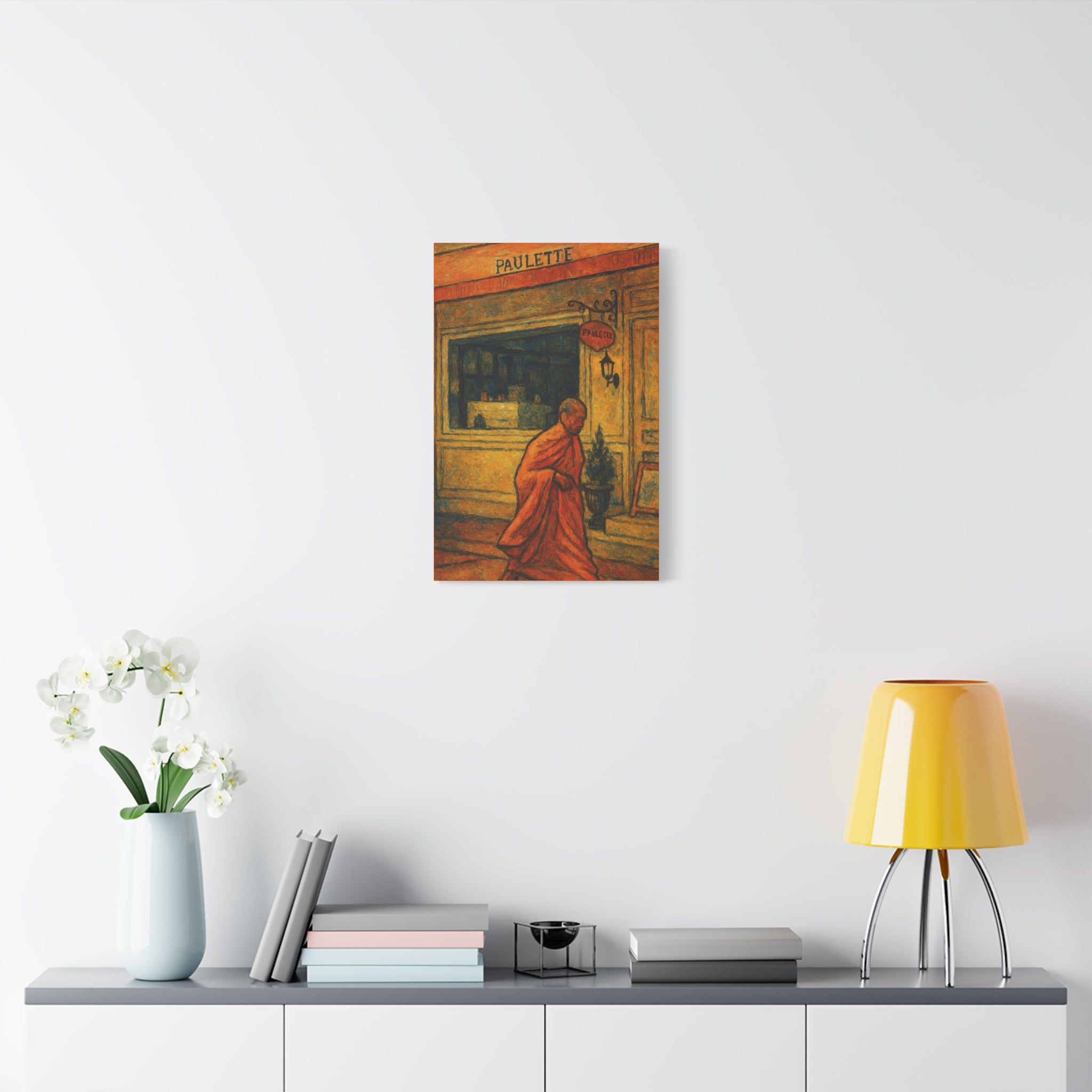 Monk in Bangkok Canvas Art