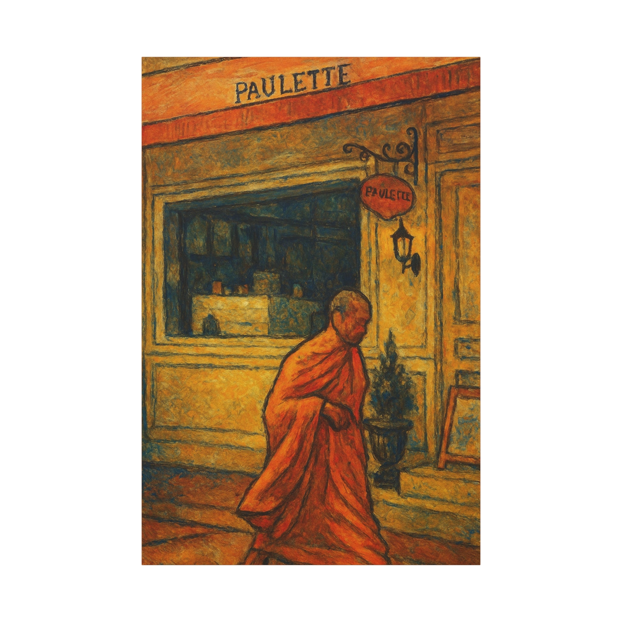 Monk in Bangkok Canvas Art